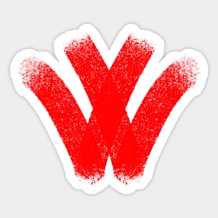 w letter themed graphic design Sticker